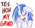 Size: 1280x1024 | Tagged: safe, artist:swaetshrit, dj pon-3, vinyl scratch, pony, unicorn, g4, blushing, excited, eyes closed, female, floppy ears, mare, scary monsters and nice sprites, solo, yes