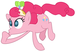 Size: 986x672 | Tagged: safe, pinkie pie, screwball, g4, hat, propeller hat, recolor, simple background, white background