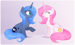 Size: 900x545 | Tagged: safe, artist:mn27, princess celestia, princess luna, alicorn, pony, g4, duo, duo female, female, filly, foal, s1 luna, sisters