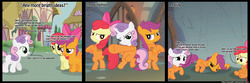 Size: 2200x730 | Tagged: safe, artist:ivanpqwerty, apple bloom, scootaloo, sweetie belle, g4, butt, clothes, comic, cutie mark crusaders, plot, prison, prison outfit