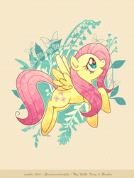 Size: 604x800 | Tagged: safe, artist:anjila, fluttershy, pegasus, pony, g4, female, looking up, mare, open mouth, smiling, so many wonders, solo, spread wings, wings