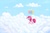 Size: 3000x2000 | Tagged: dead source, safe, artist:polkin, pinkie pie, rainbow dash, g4, balloon, cloud, cloudy, female, high res, then watch her balloons lift her up to the sky