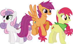 Size: 9963x6000 | Tagged: safe, artist:kraysee, apple bloom, scootaloo, sweetie belle, earth pony, pegasus, pony, unicorn, g4, absurd resolution, adult, cutie mark crusaders, female, hilarious in hindsight, mare, older, older apple bloom, older cmc, older scootaloo, older sweetie belle, open mouth, simple background, transparent background, trio, trio female, vector
