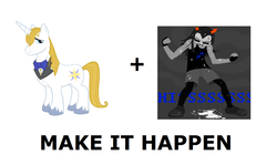 Size: 1337x796 | Tagged: safe, prince blueblood, g4, equius zahhak, exploitable meme, homestuck, make it happen, meta