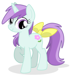 Size: 2400x2600 | Tagged: safe, artist:equestria-prevails, liza doolots, petunia, tootsie flute, pony, unicorn, g4, bow, cute, female, high res, mare, older, older liza doolots, older petunia, older tootsie flute, raised hoof, raised leg, simple background, solo, tail bow, tootsie cute, transparent background, vector