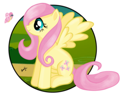 Size: 3008x2354 | Tagged: safe, artist:koneko-kisses, fluttershy, butterfly, pegasus, pony, g4, female, high res, mare, solo