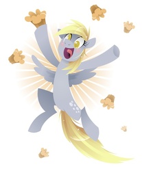 Size: 513x621 | Tagged: safe, artist:kilo, derpy hooves, pegasus, pony, g4, female, mare, muffin, solo, that pony sure does love muffins