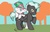 Size: 2143x1365 | Tagged: safe, artist:chiuuchiuu, blossomforth, thunderlane, pegasus, pony, g4, hurricane fluttershy, backwards cutie mark, female, male, mare, ship:blossomlane, shipping, stallion, straight