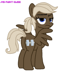 Size: 500x555 | Tagged: safe, artist:ms-paint-base, artist:starryoak, dumbbell, pony, g4, dumb belle, rule 63, simple background, solo, transparent background
