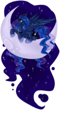 Size: 630x1260 | Tagged: dead source, safe, artist:veritasket, princess luna, alicorn, pony, g4, crescent moon, female, mare, moon, simple background, solo, tangible heavenly object, transparent background