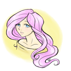 Size: 650x650 | Tagged: safe, artist:veritasket, fluttershy, human, g4, female, humanized, solo
