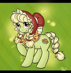 Size: 690x715 | Tagged: safe, artist:veritasket, granny smith, earth pony, pony, g4, female, mare, solo, young, young granny smith, younger