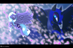 Size: 1366x900 | Tagged: safe, artist:lova-gardelius, nightmare moon, princess luna, alicorn, pony, g4, female, letterboxing, mare, s1 luna