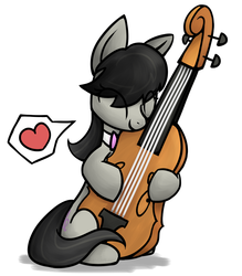 Size: 909x1039 | Tagged: safe, artist:php177, octavia melody, earth pony, pony, g4, cello, eyes closed, female, heart, mare, musical instrument, simple background, solo