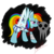 Size: 1600x1600 | Tagged: safe, artist:natsu714, rainbow dash, pegasus, pony, g4, bandage, cosplay, female, solo, soul eater, sword, weapon