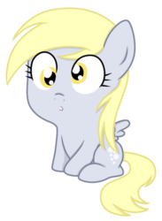 Size: 438x598 | Tagged: safe, artist:natsu714, derpy hooves, pegasus, pony, g4, chibi, cute, derpabetes, female, mare, simple background, solo, transparent background