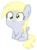 Size: 438x598 | Tagged: safe, artist:natsu714, derpy hooves, pegasus, pony, g4, chibi, cute, derpabetes, female, mare, simple background, solo, transparent background