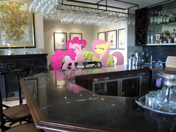 Size: 1600x1200 | Tagged: safe, artist:bryal, fluttershy, pinkie pie, g4, cider, irl, photo, ponies in real life, vector