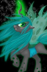 Size: 1147x1754 | Tagged: dead source, safe, artist:ouyrof, queen chrysalis, changeling, changeling queen, g4, female, solo