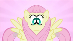 Size: 1266x716 | Tagged: safe, fluttershy, g4, hub logo, hubble, mirrored, unitinu