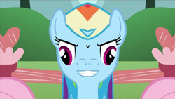 Size: 1103x620 | Tagged: safe, edit, edited screencap, screencap, rainbow dash, g4, female, mirrored, unitinu