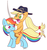 Size: 935x1000 | Tagged: dead source, safe, artist:whatsapokemon, applejack, rainbow dash, pony, g4, applejack riding rainbow dash, cavalry, female, hat, open mouth, ponies riding ponies, riding, saddle, simple background, sword, white background