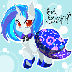 Size: 850x850 | Tagged: safe, artist:sugaryrainbow, dj pon-3, vinyl scratch, pony, g4, female, solo