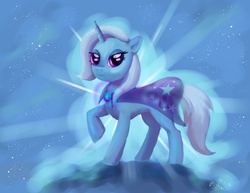 Size: 2400x1856 | Tagged: safe, artist:dymasyasilver, trixie, pony, unicorn, g4, female, mare, raised hoof, solo