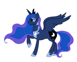 Size: 2238x1819 | Tagged: safe, artist:dymasyasilver, princess luna, alicorn, pony, g4, female, profile, raised hoof, simple background, solo, transparent background