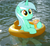 Size: 624x573 | Tagged: safe, lyra heartstrings, pony, g4, drink, floaty, irl, photo, ponies in real life, swimming pool, vector, water
