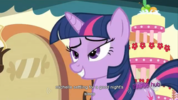 Size: 1366x768 | Tagged: safe, screencap, twilight sparkle, g4, youtube caption, youtube link