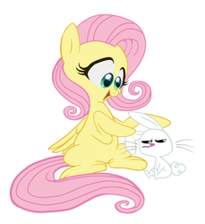 Size: 669x731 | Tagged: safe, artist:circustent, angel bunny, fluttershy, g4, simple background, transparent background