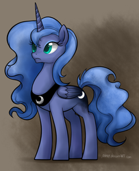 Size: 665x818 | Tagged: dead source, safe, artist:mn27, princess luna, alicorn, pony, g4, female, mare, s1 luna, solo