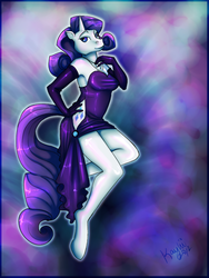 Size: 600x800 | Tagged: safe, artist:kaylii, rarity, anthro, unguligrade anthro, g4, armpits, breasts, female, solo