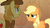 Size: 852x473 | Tagged: safe, screencap, applejack, braeburn, earth pony, pony, g4, female, male, mare, stallion, youtube caption