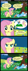 Size: 615x1536 | Tagged: safe, artist:coltsteelstallion, fluttershy, rainbow dash, pegasus, pony, g4, bucket, comic, duo, duo female, female, flower, flutterbitch, mare, pillow, revenge, sleeping, tree