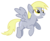 Size: 4000x3276 | Tagged: dead source, safe, artist:illuminatiums, derpy hooves, pegasus, pony, g4, my little pony: friendship is magic, sonic rainboom (episode), female, flying, grin, high res, mare, show accurate, simple background, smiling, solo, spread wings, transparent background, vector, wings