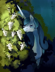 Size: 3305x4311 | Tagged: dead source, safe, artist:holivi, princess celestia, alicorn, pony, g4, bush, female, high res, mare, solo