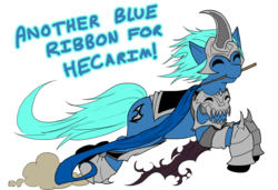 Size: 1137x776 | Tagged: safe, artist:hewhoerasesmost, hecarim, league of legends, ponified, simple background, solo, transparent background