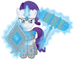 Size: 1950x1600 | Tagged: safe, rarity, pony, g4, armor, armorarity, league of legends, simple background, solo, taric, white background
