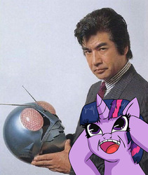 Size: 675x800 | Tagged: safe, twilight sparkle, g4, hiroshi fujioka, kamen rider, photo