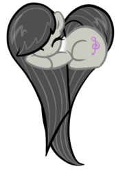 Size: 308x422 | Tagged: safe, artist:php177, octavia melody, earth pony, pony, g4, cute, eyes closed, female, heart pony, hooves, mare, simple background, solo, transparent background, vector