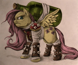 Size: 900x748 | Tagged: safe, artist:kiyiya, artist:wonderbolt, fluttershy, g4, colored, league of legends, singed