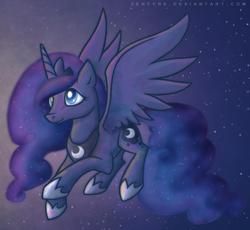 Size: 700x644 | Tagged: safe, artist:zenfyre, princess luna, pony, g4, female, solo