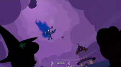 Size: 850x471 | Tagged: safe, screencap, princess luna, g4, alone, youtube caption