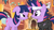 Size: 640x360 | Tagged: safe, screencap, twilight sparkle, pony, unicorn, g4, it's about time, season 2, cut, eyepatch, future twilight, golden oaks library, lidded eyes, out of context, scar, self ponidox, unicorn twilight