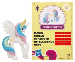 Size: 430x354 | Tagged: safe, edit, princess celestia, g4, blind bag, collector card, irl, photo, toy