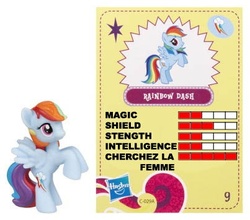 Size: 403x354 | Tagged: safe, edit, rainbow dash, g4, blind bag, collector card, female, irl, photo, toy