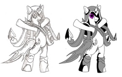 Size: 1440x909 | Tagged: safe, artist:onemansociety, league of legends, ponified, talon
