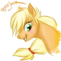 Size: 493x493 | Tagged: safe, artist:donenaya, applejack, earth pony, pony, g4, bust, female, mare, portrait, profile, solo